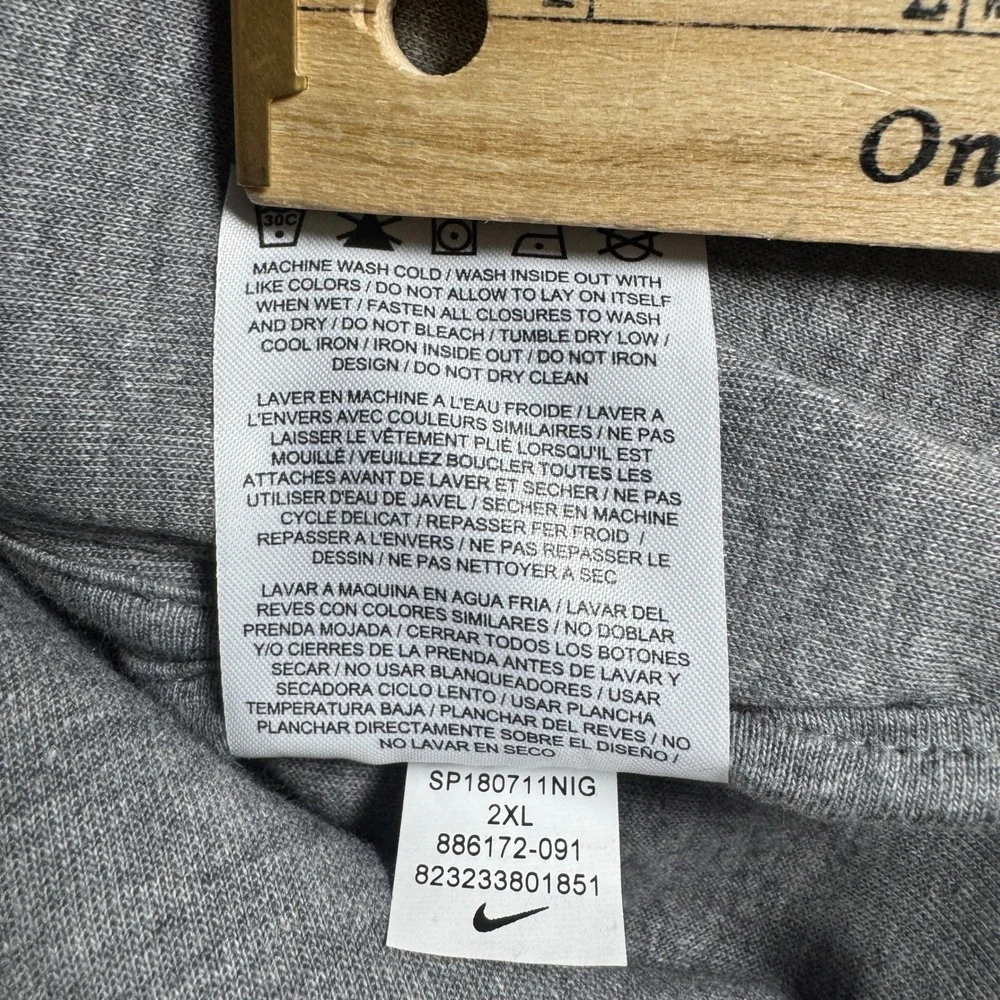 Nike Tech Fleece Track Jacket Mens XXL Grey Black Cross 886172-091